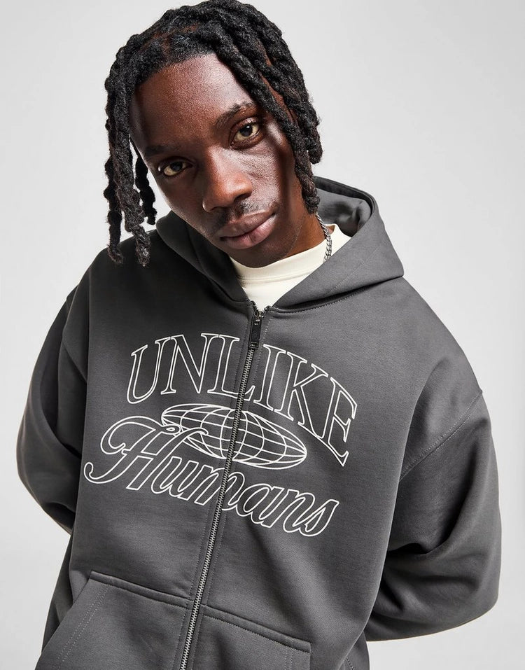 Unlike Humans International Zip Through Hoodie