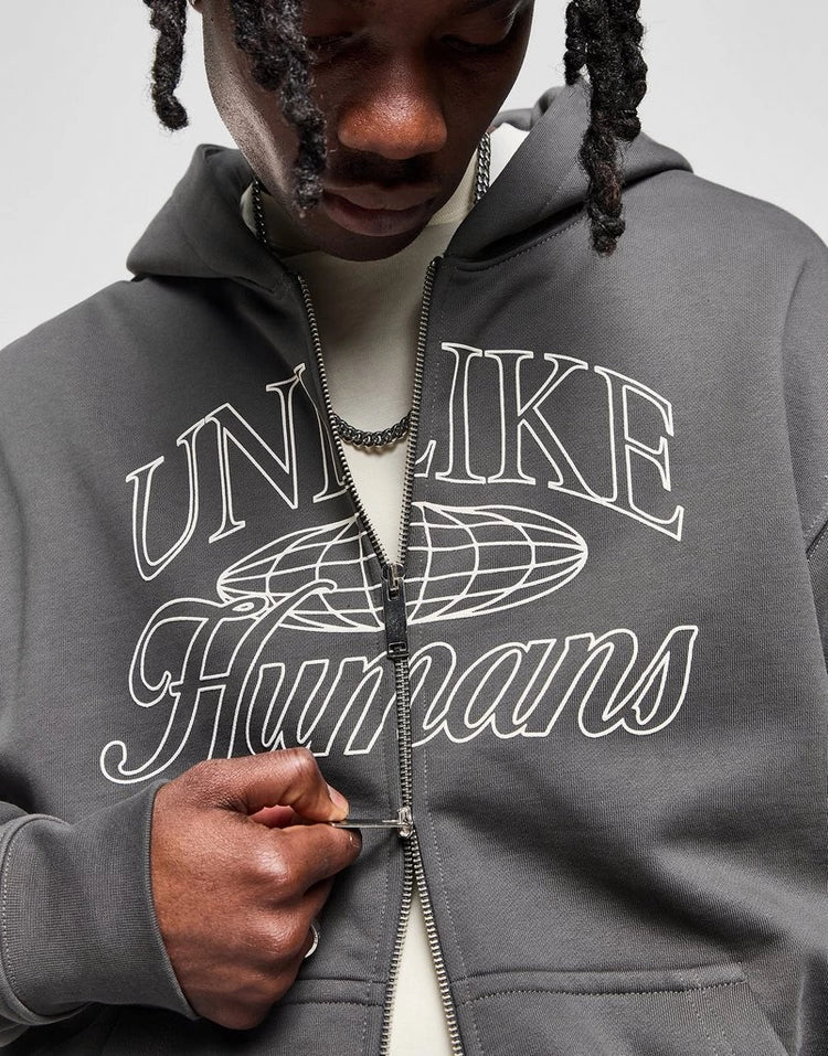 Unlike Humans International Zip Through Hoodie